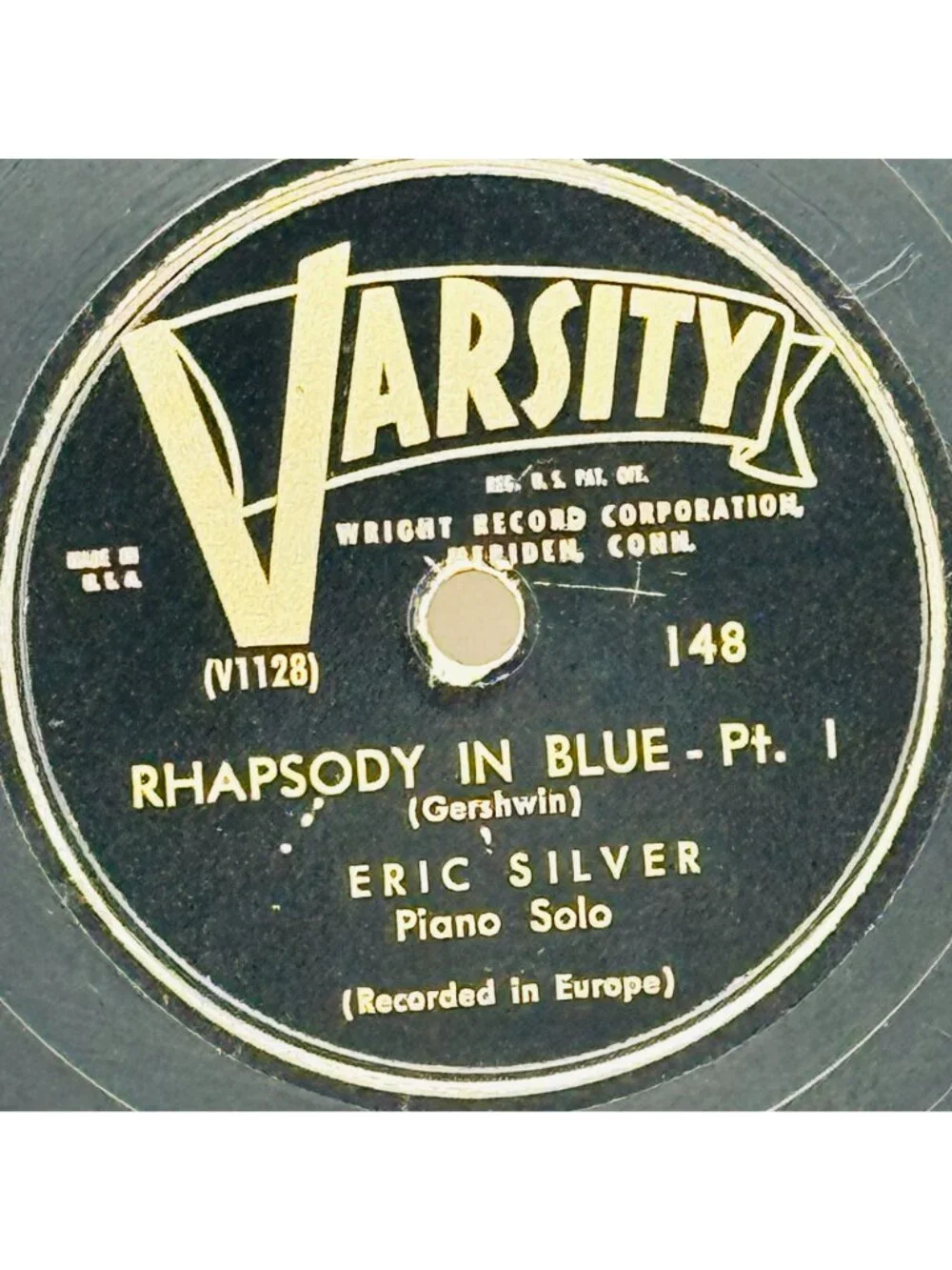 Eric Silver Rhapsody In Blue Pt 1 & 2 10 Inch 78 RPM Varsity 148 - Picture 2 of 6